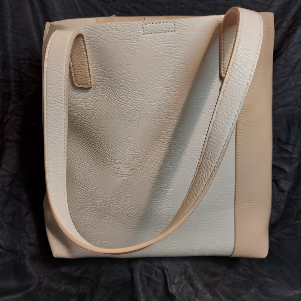 Oversized Tote Bag Beige & Tan